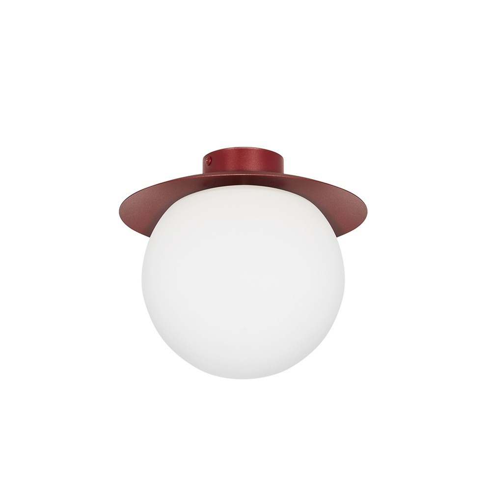 Plafonnier Kuul base en métal avec abat-jour en boule de verre opale au design contemporain par Ummo Lighting Plafonnier Kuul base en métal avec abat-jour en boule de verre opale au design contemporain par Ummo Lighting
