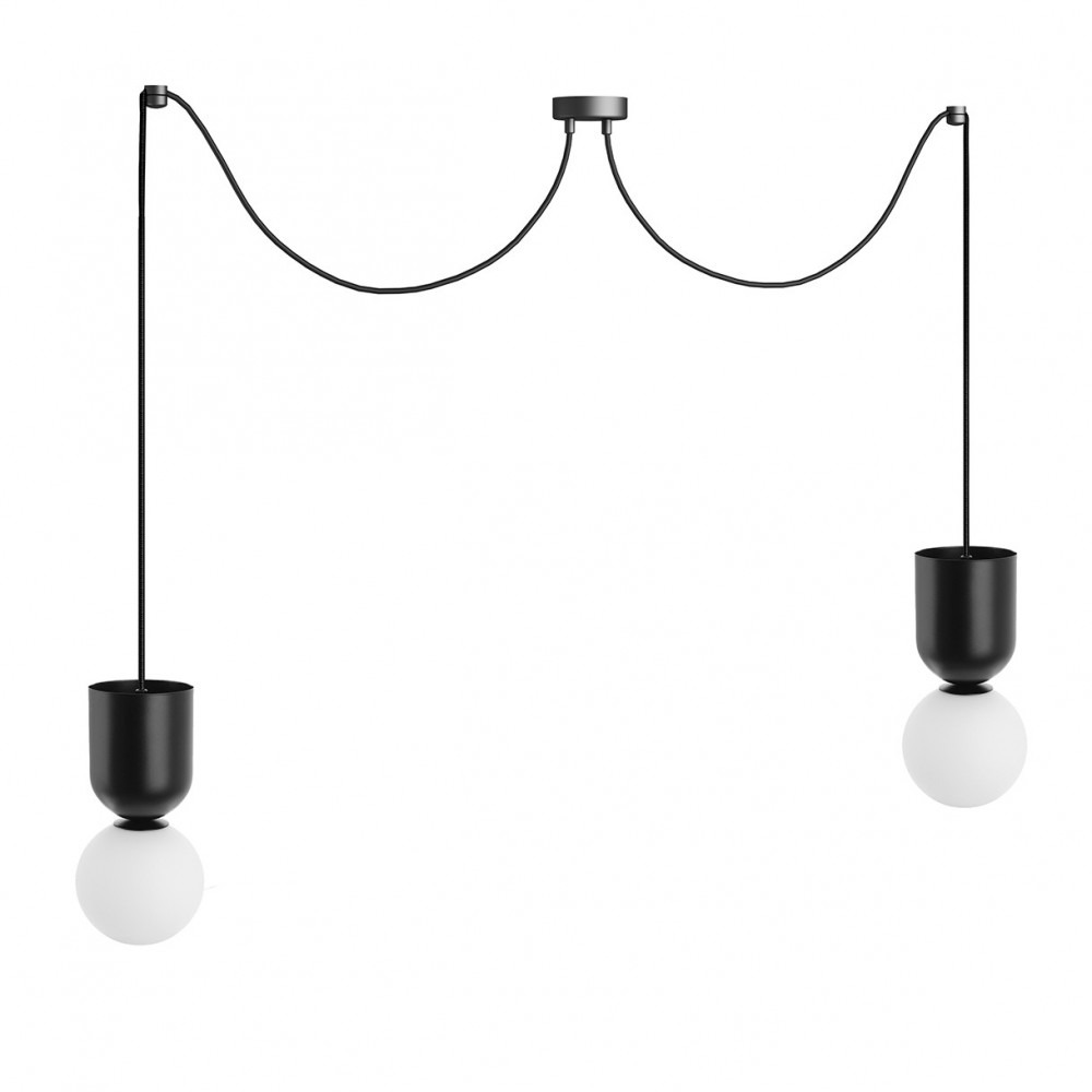 Suspension Luoti base en métal avec long câble réglable au design contemporain par Ummo Lighting