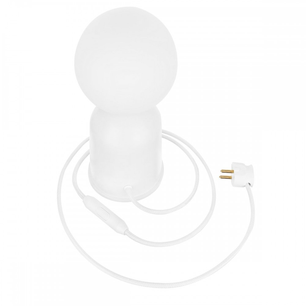 Lampe à poser Luoti base en métal avec diffuseur en boule de verre au design contemporain par Ummo Lighting Lampe à poser Luoti base en métal avec diffuseur en boule de verre au design contemporain par Ummo Lighting