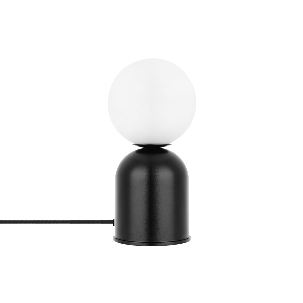 Lampe à poser Luoti base en métal avec diffuseur en boule de verre au design contemporain par Ummo Lighting
