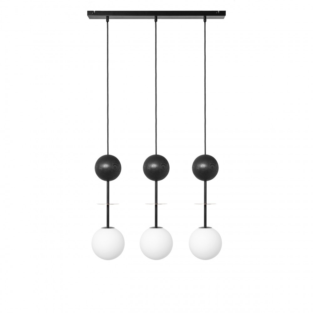 Plafonnier Oio base en métal linéaire avec détail bois au design contemporain par Ummo Lighting Plafonnier Oio base en métal linéaire avec détail bois au design contemporain par Ummo Lighting