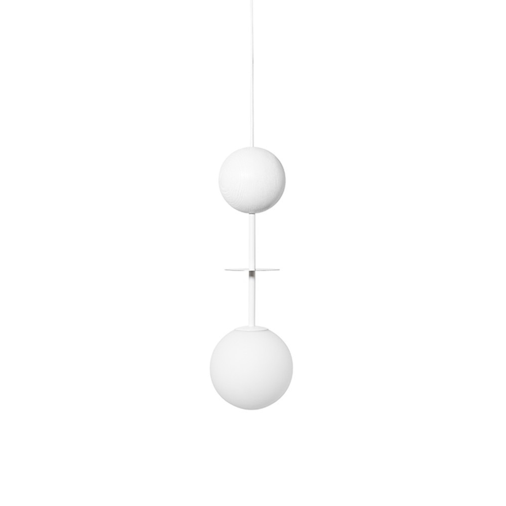 Suspension Oio solo base en métal et détail bois avec long câble au design contemporain par Ummo Lighting Suspension Oio solo base en métal et détail bois avec long câble au design contemporain par Ummo Lighting