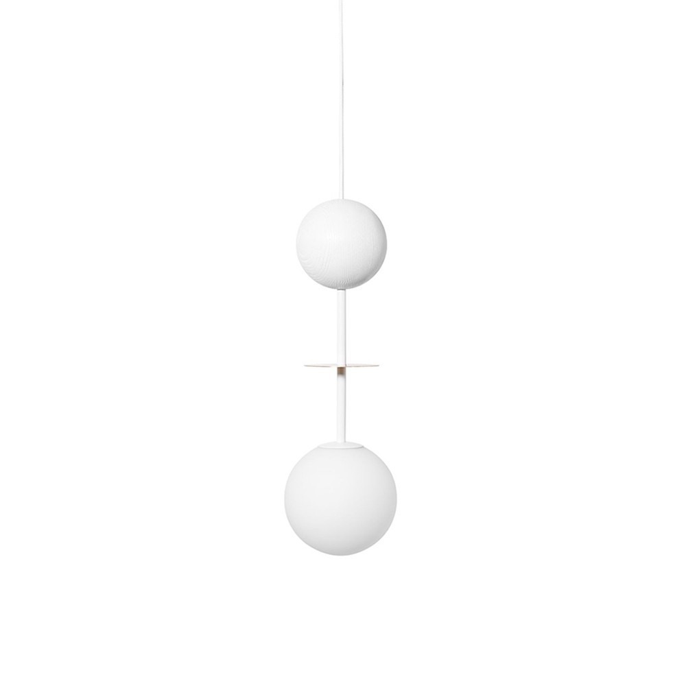 Suspension Oio solo base en métal et détail bois avec long câble au design contemporain par Ummo Lighting Suspension Oio solo base en métal et détail bois avec long câble au design contemporain par Ummo Lighting