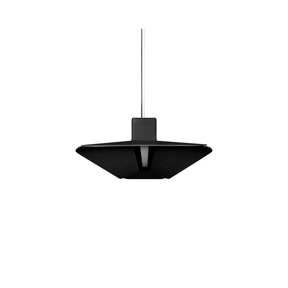 Suspension Yottsu cadre en métal linéaire et diffuseur en bande LED au design contemporain par Ummo lighting Suspension Yottsu cadre en métal linéaire et diffuseur en bande LED au design contemporain par Ummo lighting