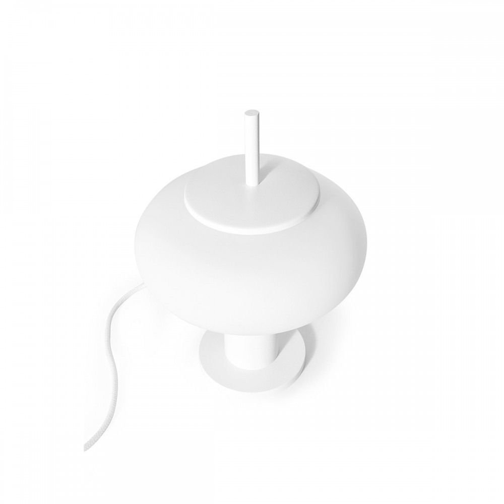 Lampe à poser Torni cadre en métal avec diffuseur en forme de soucoupe au design contemporain par Ummo lighting Lampe à poser Torni cadre en métal avec diffuseur en forme de soucoupe au design contemporain par Ummo lighting