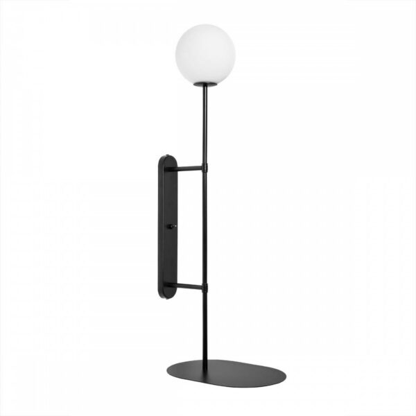 Applique murale Tablo base en métal avec étagère et diffuseur en verre au design contemporain par Ummo lighting