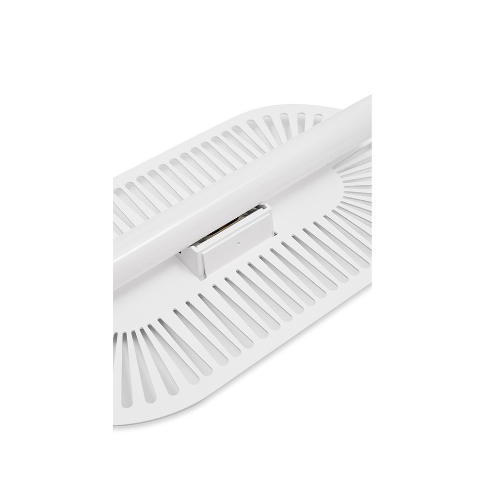 Applique murale Sauva cadre en métal ajouré avec diffuseur en réglette blanc au design contemporain par Ummo lighting