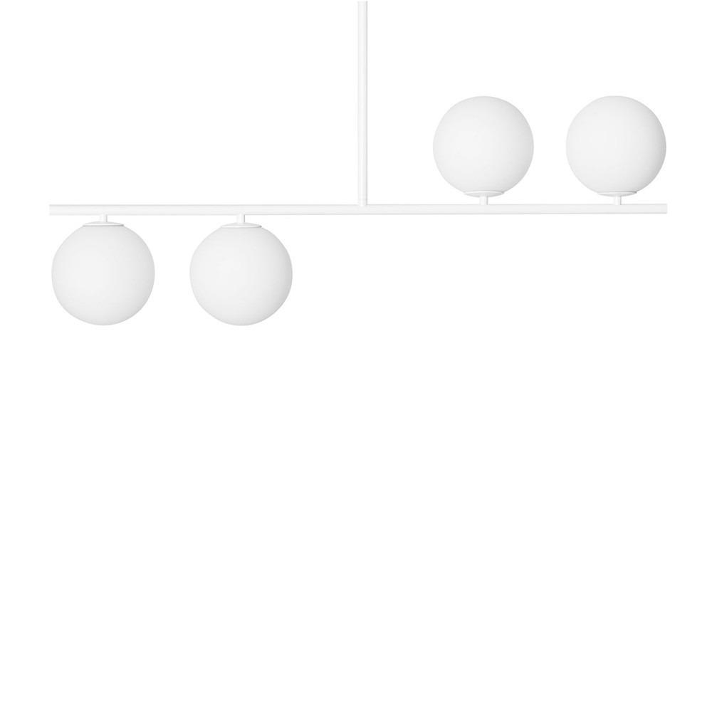 Plafonnier Suguri cadre en métal avec abat-jour en boule de verre au design contemporain par Ummo lighting
