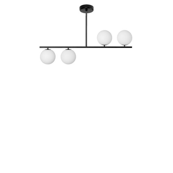 Plafonnier Suguri cadre en métal avec abat-jour en boule de verre au design contemporain par Ummo lighting