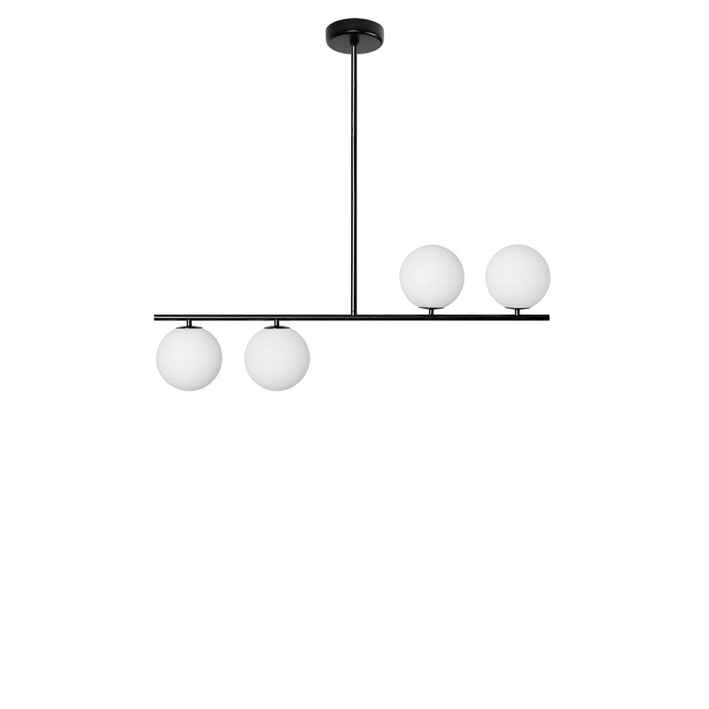 Plafonnier Suguri cadre en métal avec abat-jour en boule de verre au design contemporain par Ummo lighting