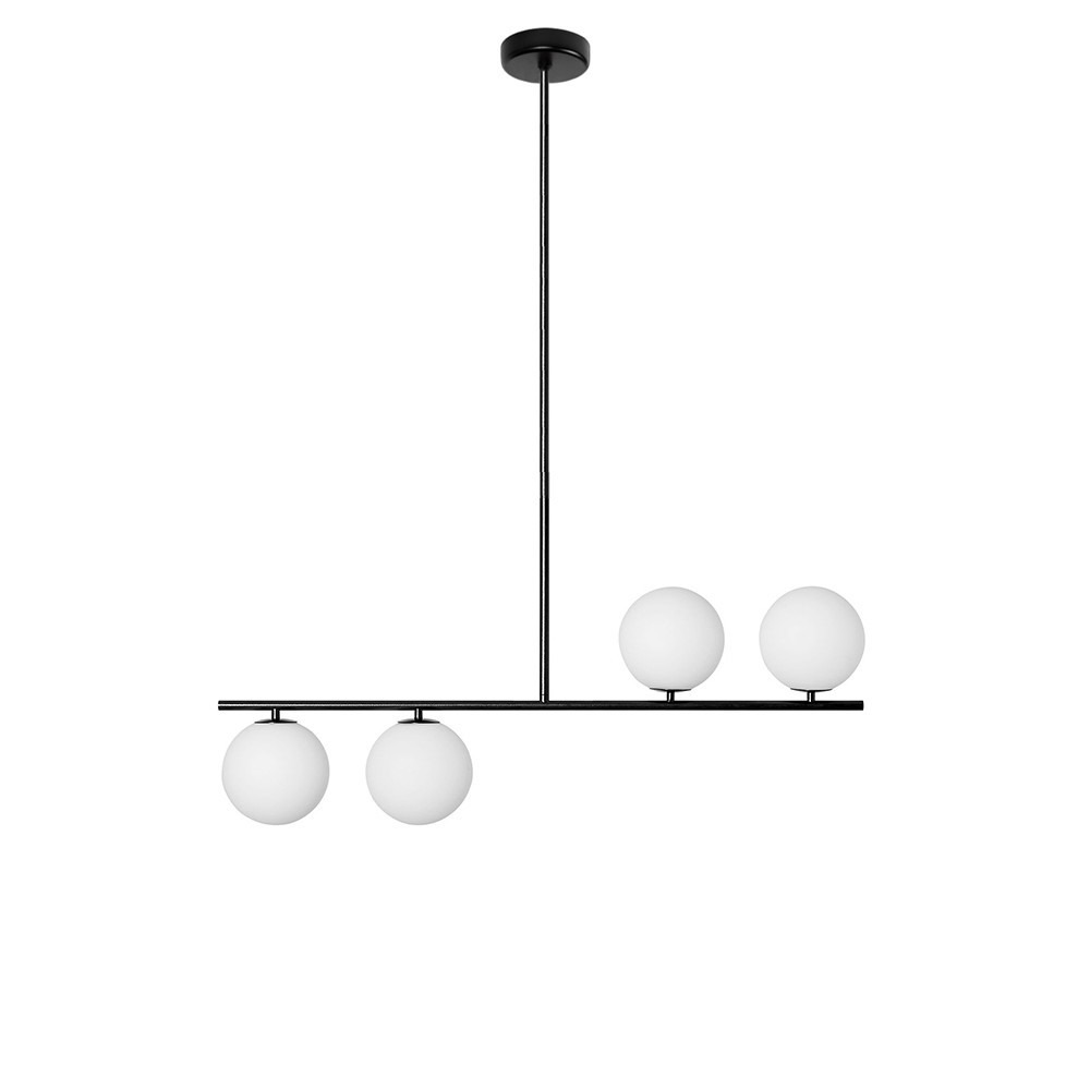 Plafonnier Suguri cadre en métal avec abat-jour en boule de verre au design contemporain par Ummo lighting