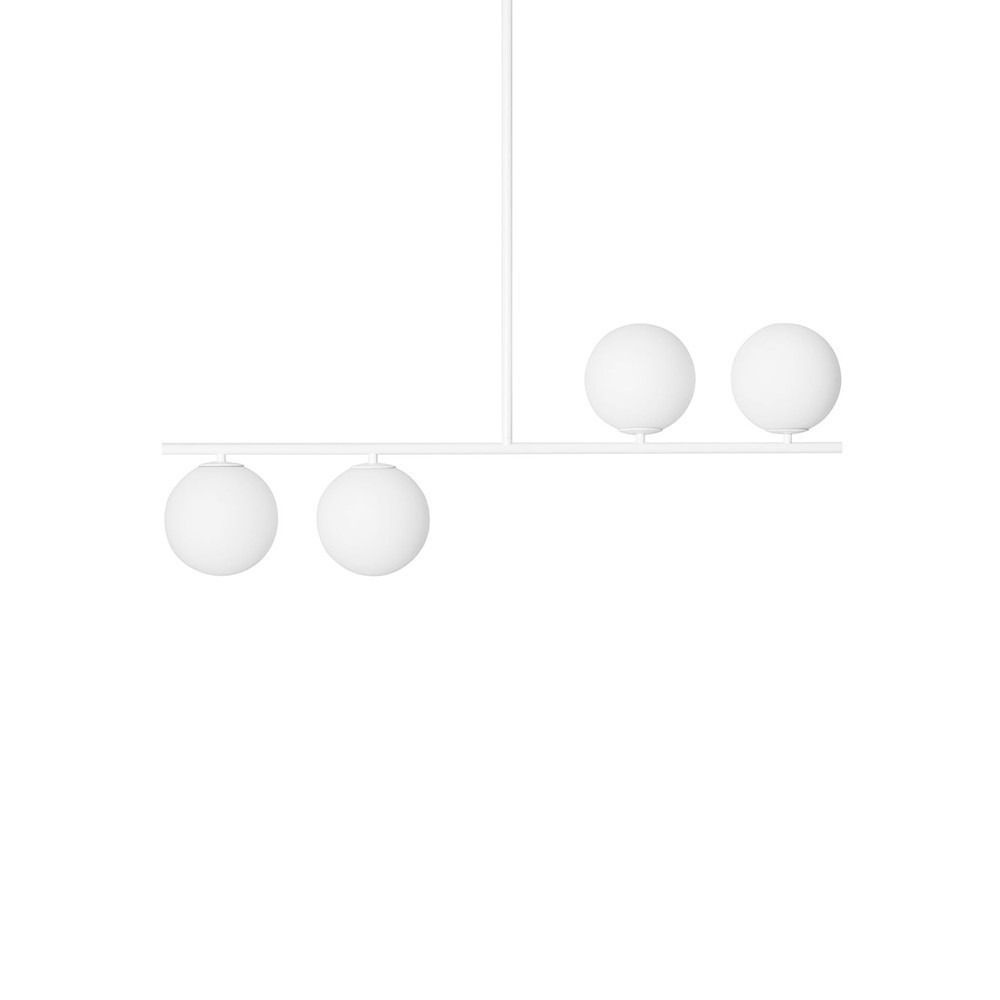 Plafonnier Suguri cadre en métal avec abat-jour en boule de verre au design contemporain par Ummo lighting