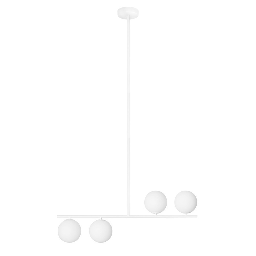 Plafonnier Suguri cadre en métal avec abat-jour en boule de verre au design contemporain par Ummo lighting