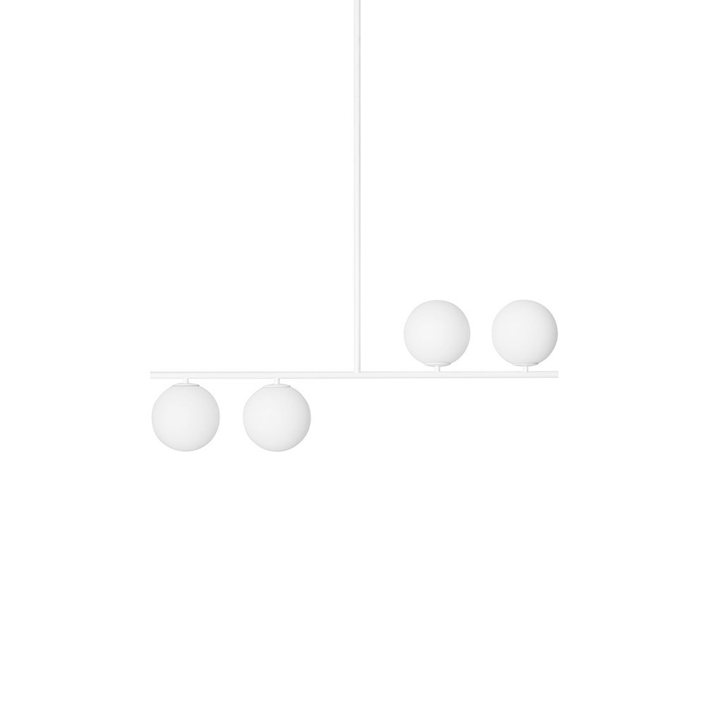 Plafonnier Suguri cadre en métal avec abat-jour en boule de verre au design contemporain par Ummo lighting