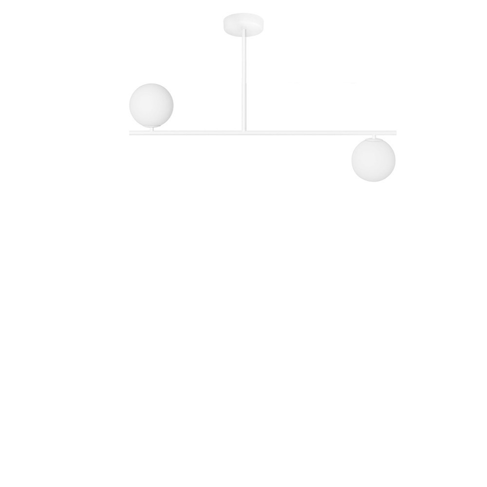 Plafonnier Suguri cadre en métal avec abat-jour en boule de verre au design contemporain par Ummo lighting