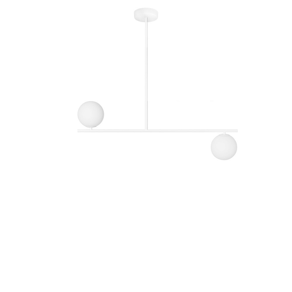Plafonnier Suguri cadre en métal avec abat-jour en boule de verre au design contemporain par Ummo lighting