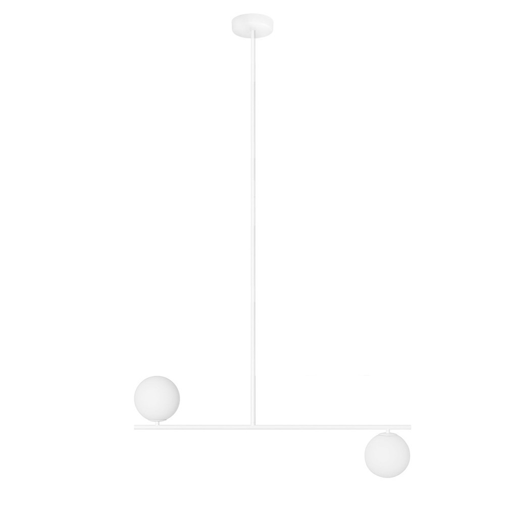 Plafonnier Suguri cadre en métal avec abat-jour en boule de verre au design contemporain par Ummo lighting