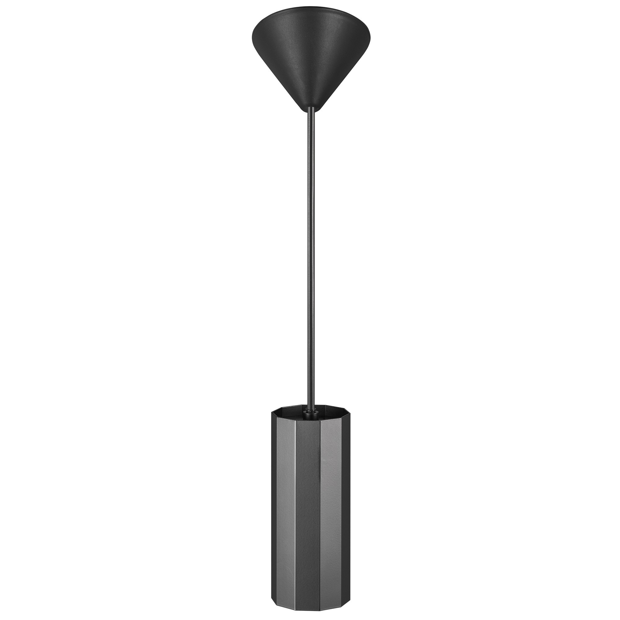 Suspension Alanis cadre en métal noir mat avec abat-jour épuré au design industriel par Nordlux