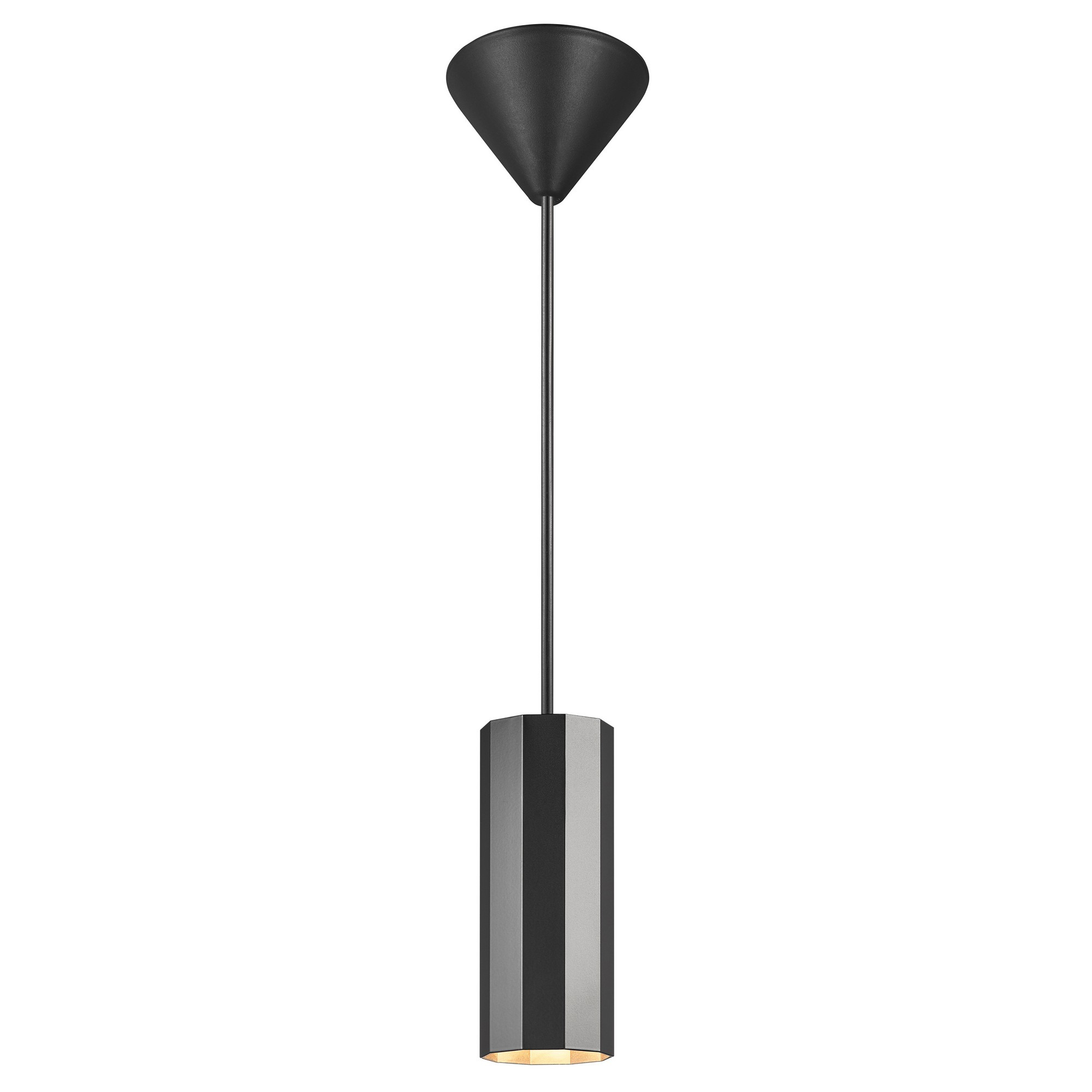 Suspension Alanis cadre en métal noir mat avec abat-jour épuré au design industriel par Nordlux Suspension Alanis cadre en métal noir mat avec abat-jour épuré au design industriel par Nordlux