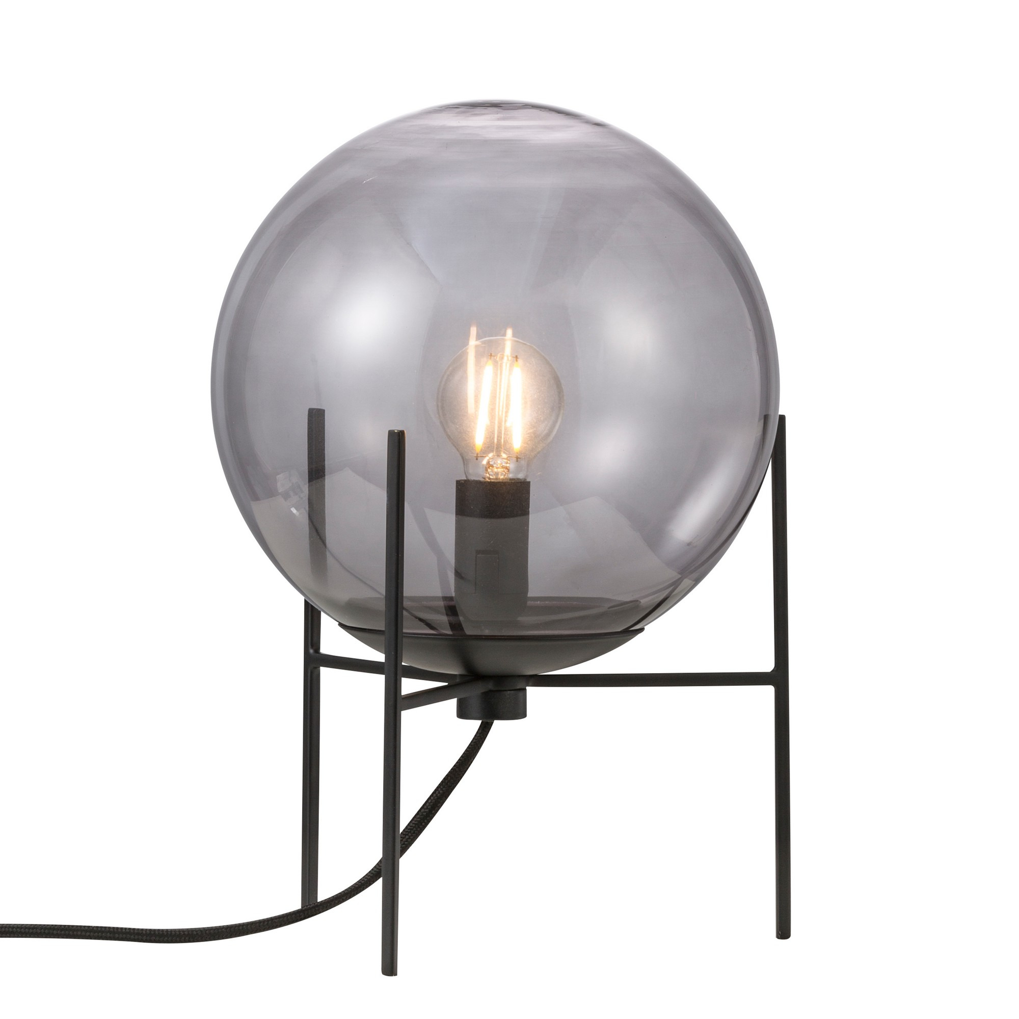Lampe à poser Alton base en métal avec abat-jour en verre soufflé au design contemporain par Nordlux