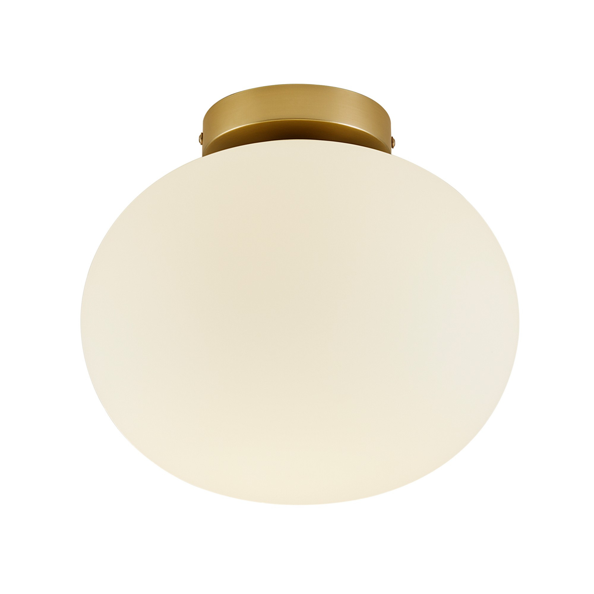 Plafonnier Alton base en métal avec abat-jour en verre soufflé au design contemporain par Nordlux