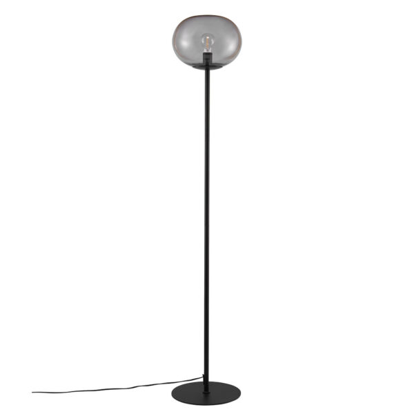 Lampadaire Alton base en métal avec abat-jour en verre soufflé au design contemporain par Nordlux
