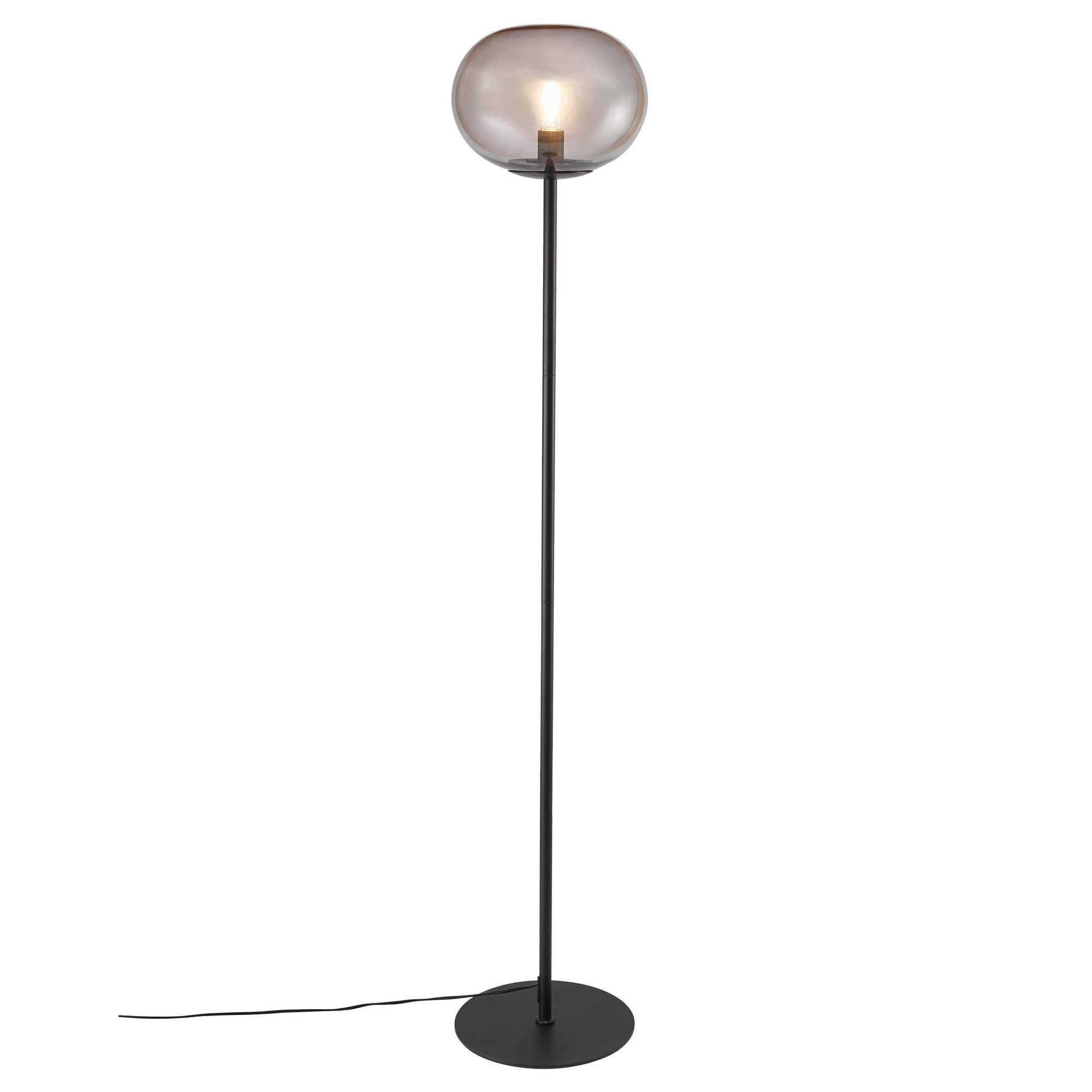 Lampadaire Alton base en métal avec abat-jour en verre soufflé au design contemporain par Nordlux Lampadaire Alton base en métal avec abat-jour en verre soufflé au design contemporain par Nordlux