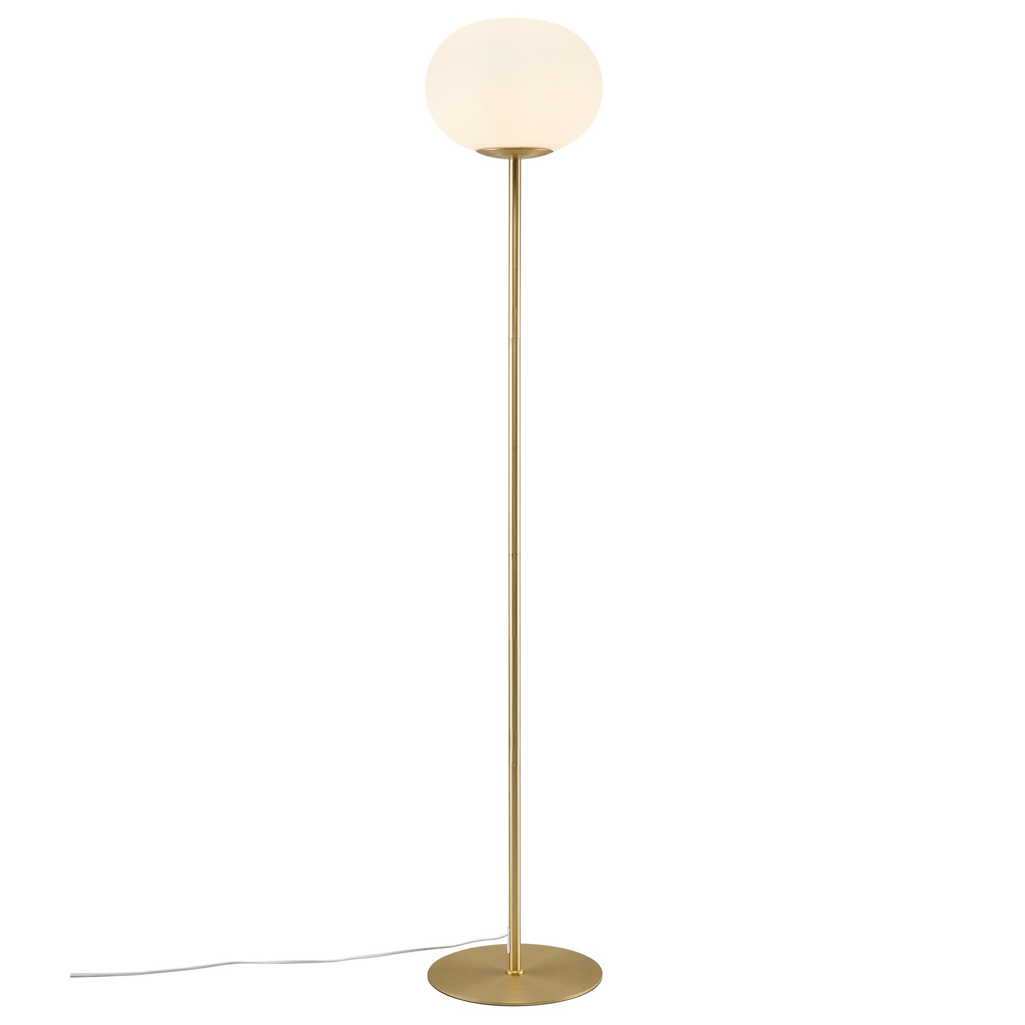 Lampadaire Alton base en métal avec abat-jour en verre soufflé au design contemporain par Nordlux Lampadaire Alton base en métal avec abat-jour en verre soufflé au design contemporain par Nordlux