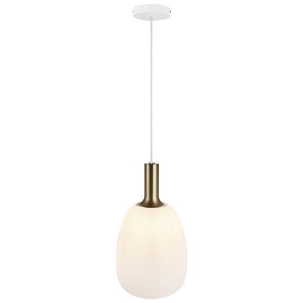 Suspension Alton base en métal avec abat-jour en verre soufflé au design contemporain par Nordlux