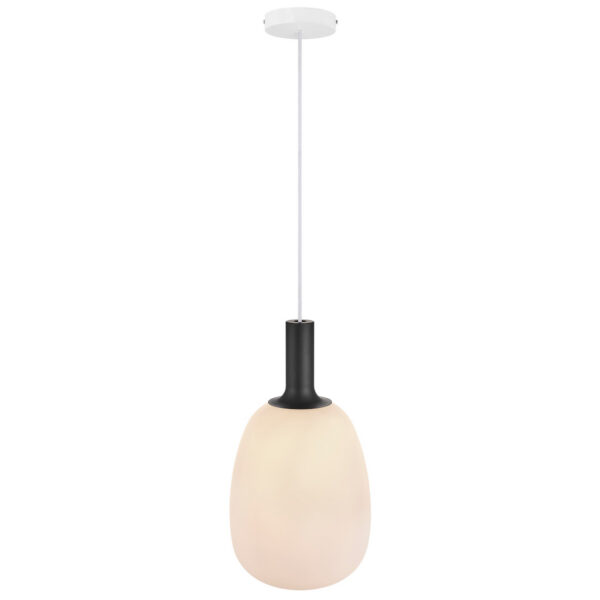 Suspension Alton base en métal avec abat-jour en verre soufflé au design contemporain par Nordlux