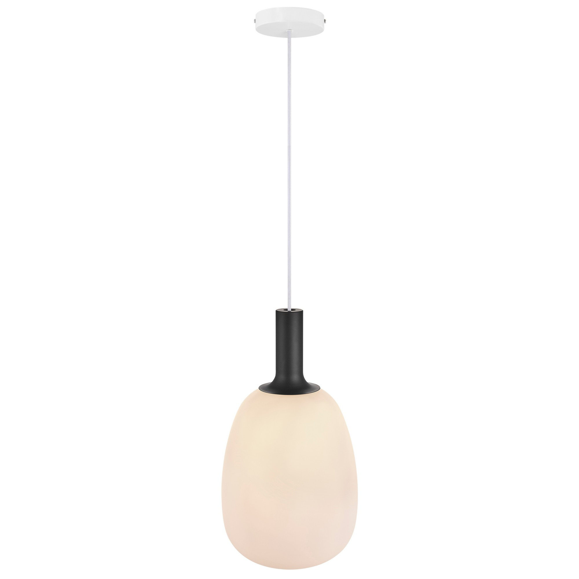 Suspension Alton base en métal avec abat-jour en verre soufflé au design contemporain par Nordlux