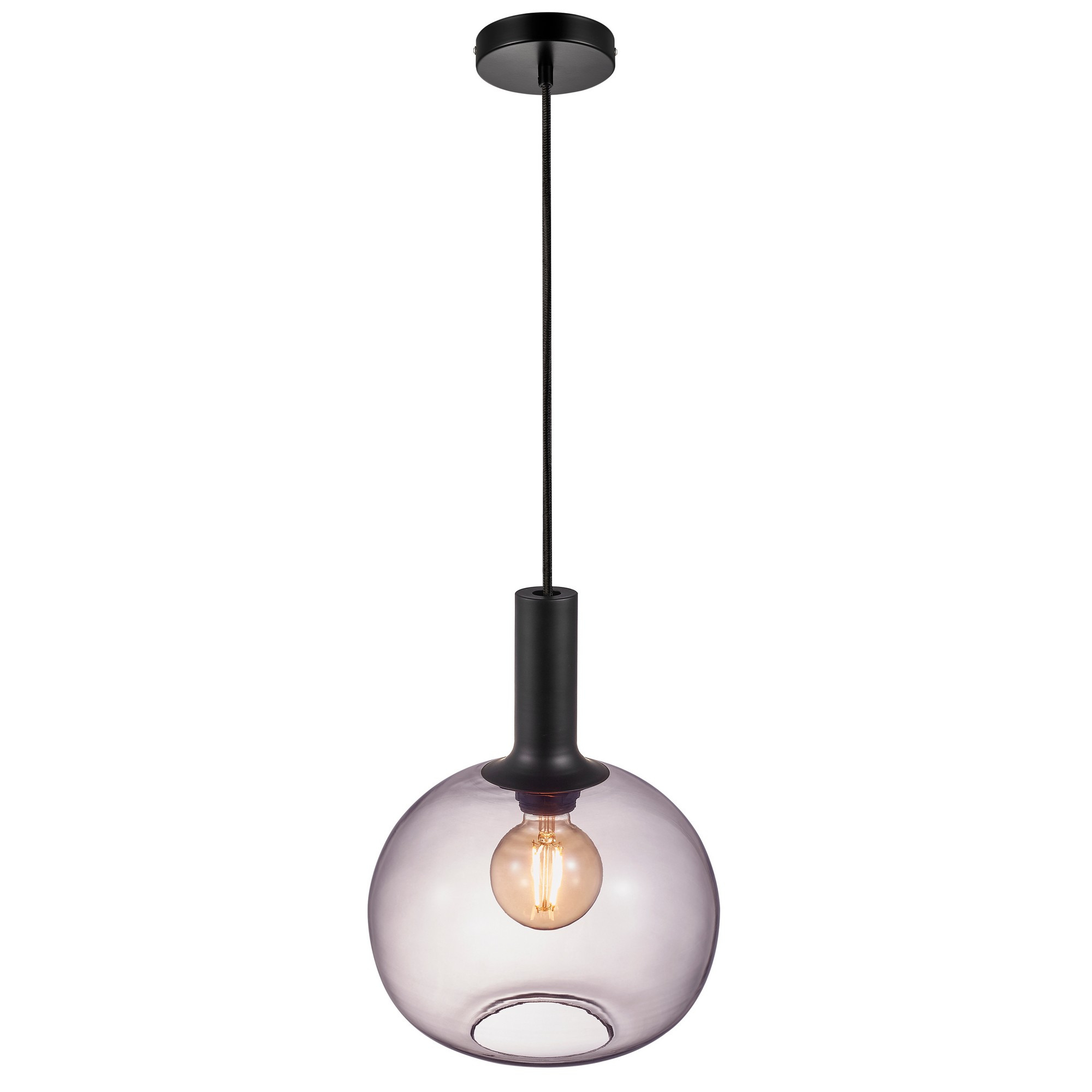Suspension Alton base en métal avec abat-jour en verre soufflé au design contemporain par Nordlux Suspension Alton base en métal avec abat-jour en verre soufflé au design contemporain par Nordlux