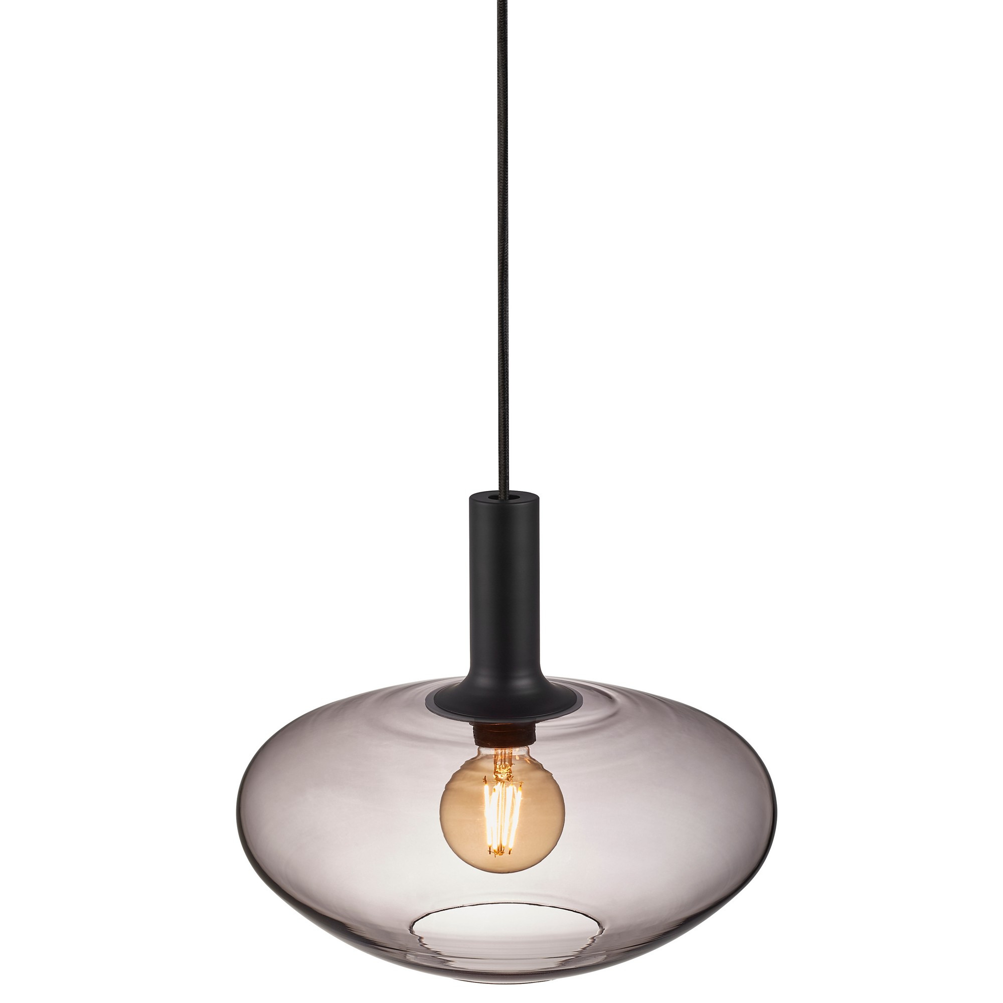 Suspension Alton base en métal avec abat-jour en verre soufflé au design contemporain par Nordlux Suspension Alton base en métal avec abat-jour en verre soufflé au design contemporain par Nordlux
