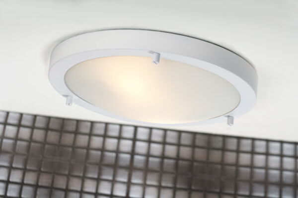 Plafonnier / Applique Ancona cadre en métal en anneau avec diffuseur en verre au design contemporain par Nordlux
