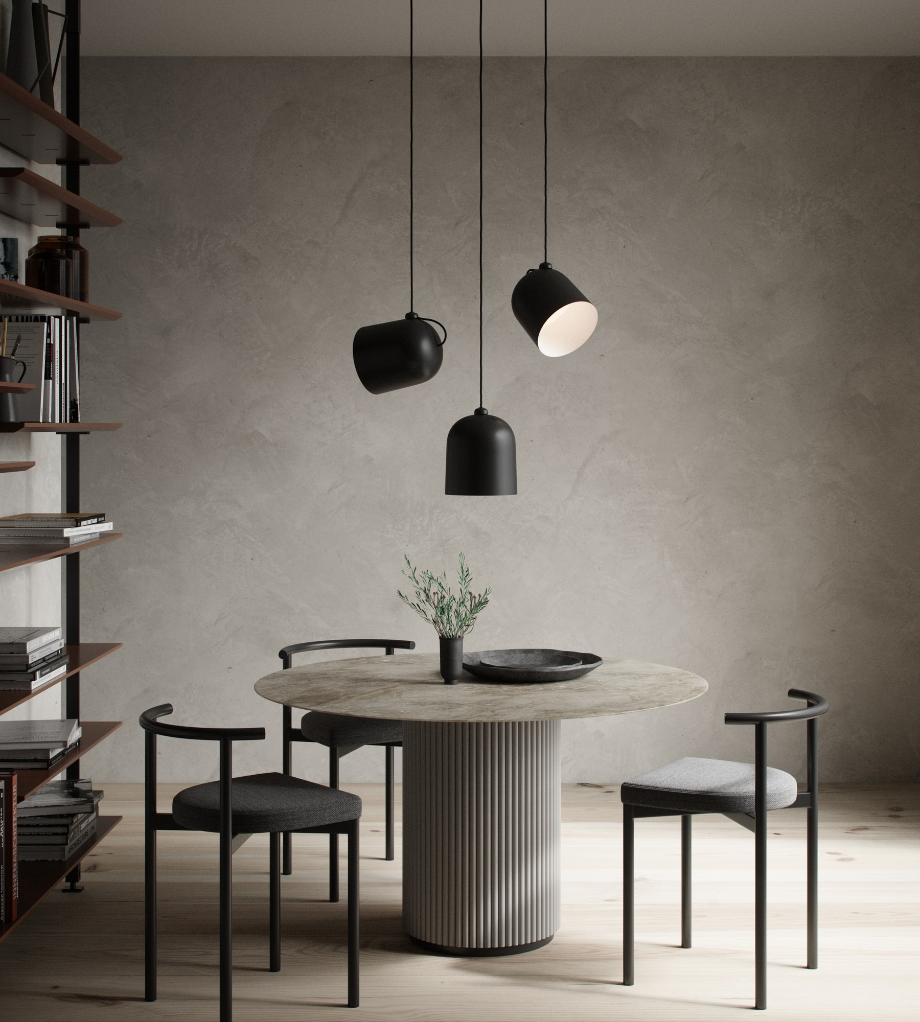Suspension Angle en métal avec abat-jour orientable au design industriel par Design For the People Suspension Angle en métal avec abat-jour orientable au design industriel par Design For the People