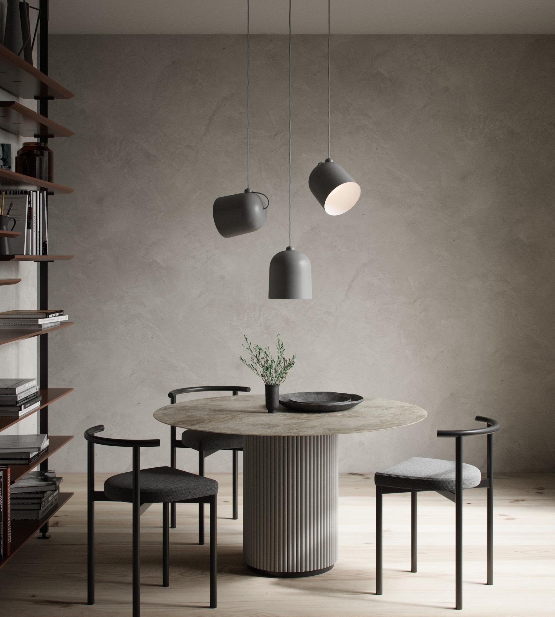 Suspension Angle en métal avec abat-jour orientable au design industriel par Design For the People Suspension Angle en métal avec abat-jour orientable au design industriel par Design For the People