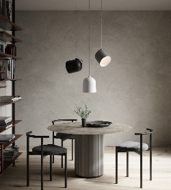Suspension Angle en métal avec abat-jour orientable au design industriel par Design For the People Suspension Angle en métal avec abat-jour orientable au design industriel par Design For the People