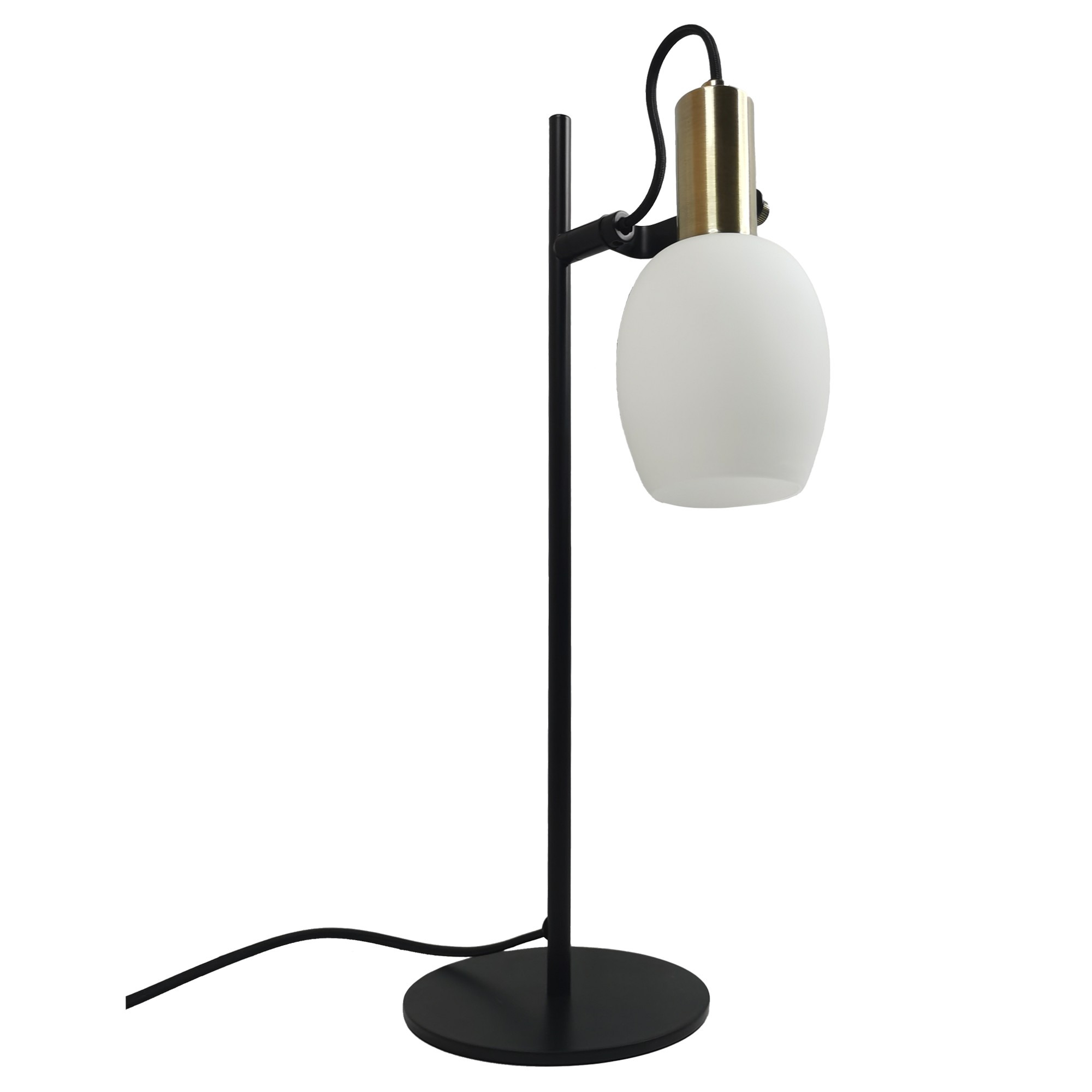 Lampe à poser Arild base en métal avec abat-jour en verre opale au design contemporain par Nordlux