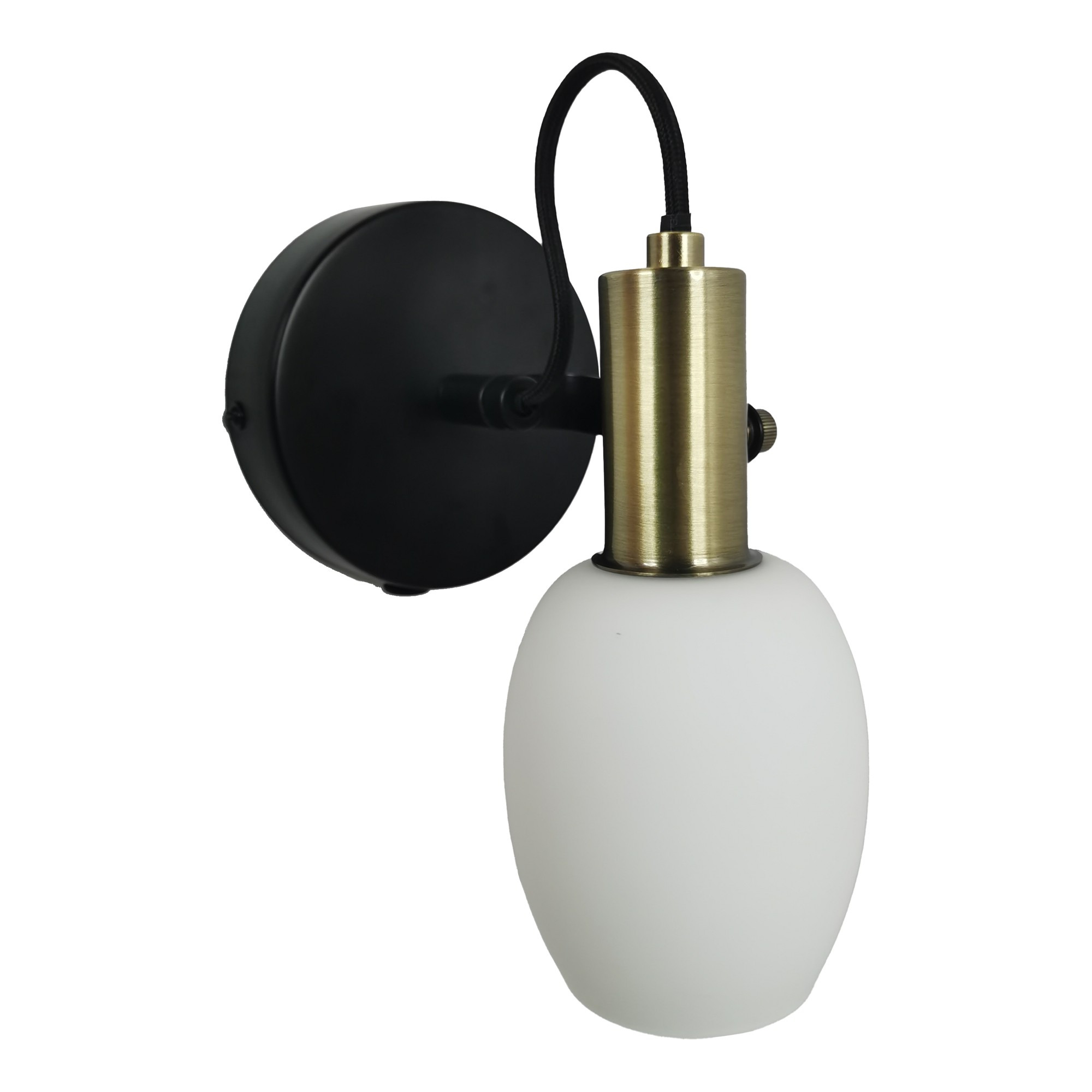 Applique murale Arild base en métal avec abat-jour en verre opale au design contemporain par Nordlux