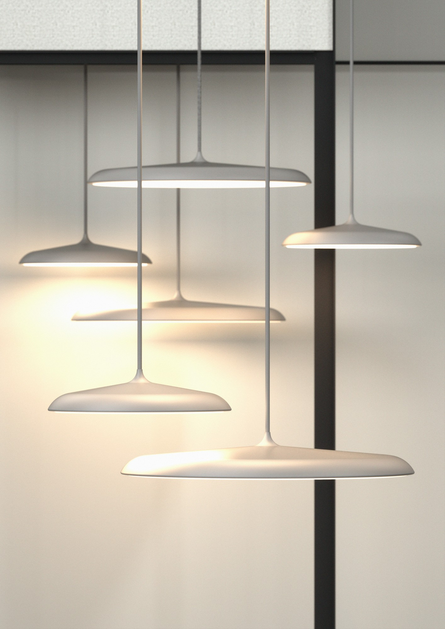 Suspension Artist en métal avec diffuseur en forme de cymbale au design contemporain par Design For the People Suspension Artist en métal avec diffuseur en forme de cymbale au design contemporain par Design For the People