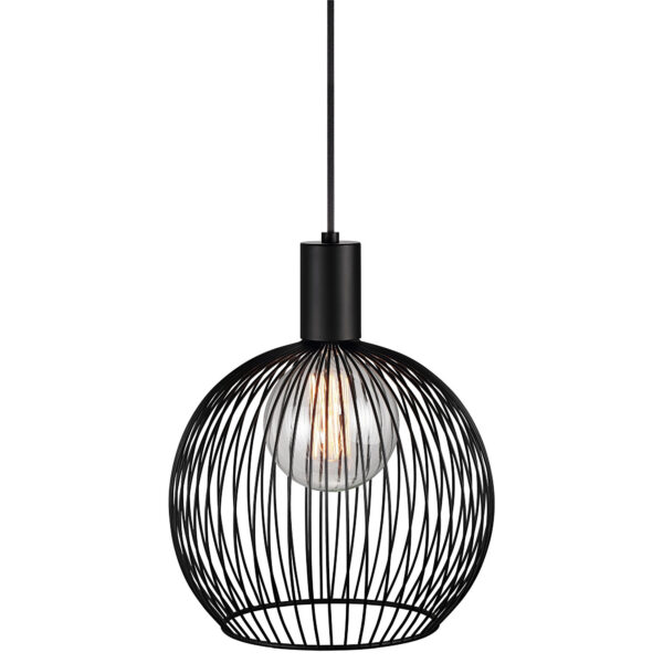 Suspension Aver en métal avec abat-jour en fils métalliques au design contemporain par Design For the People