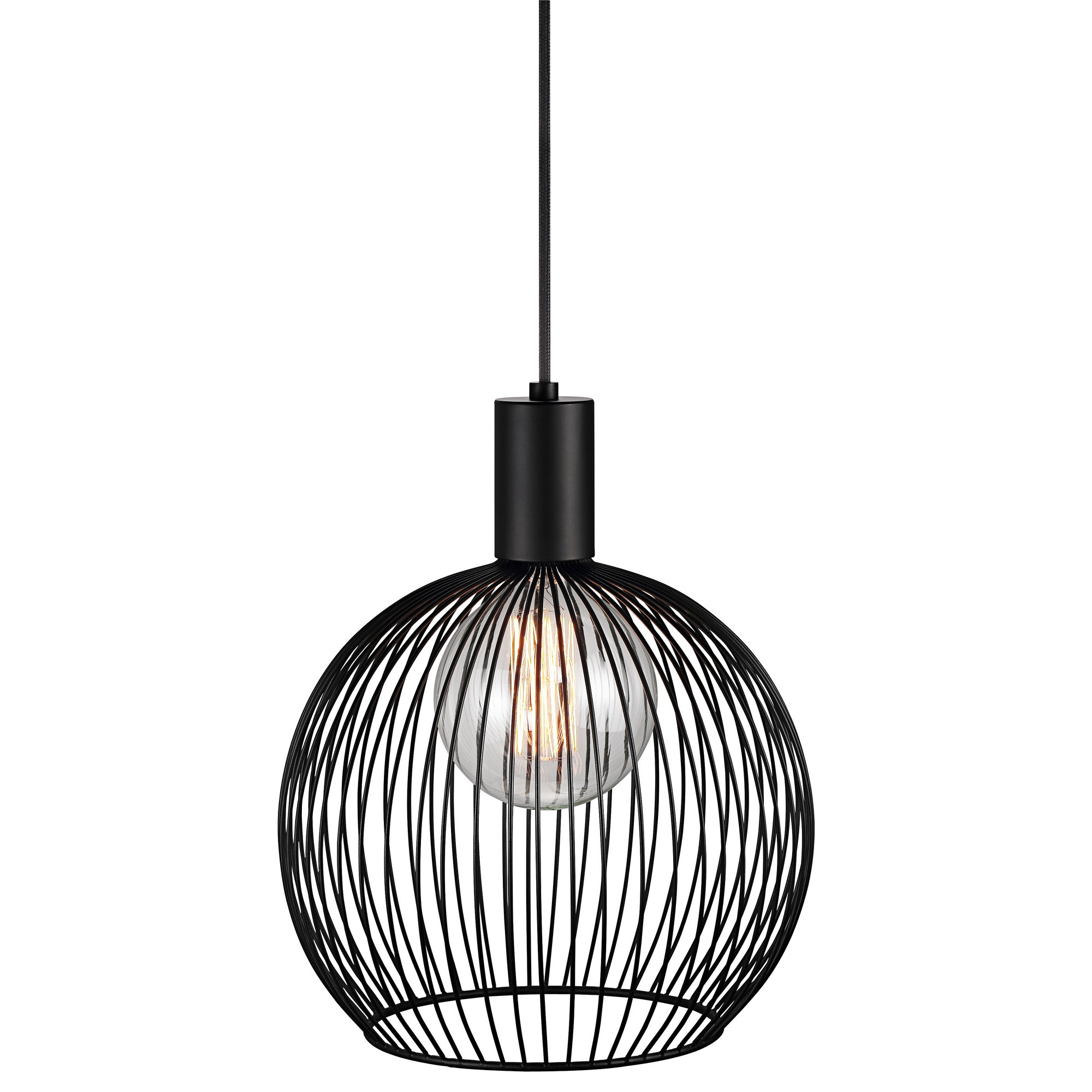 Suspension Aver en métal avec abat-jour en fils métalliques au design contemporain par Design For the People
