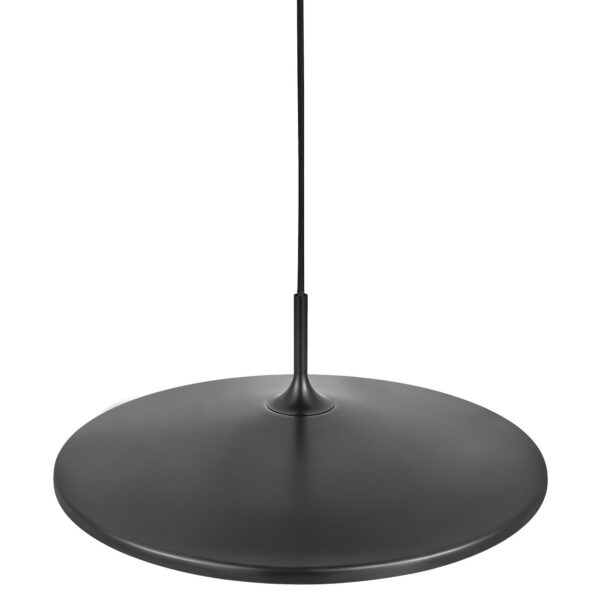Suspension Balance base en métal noir avec abat-jour en forme de cymbale au design contemporain par Nordlux