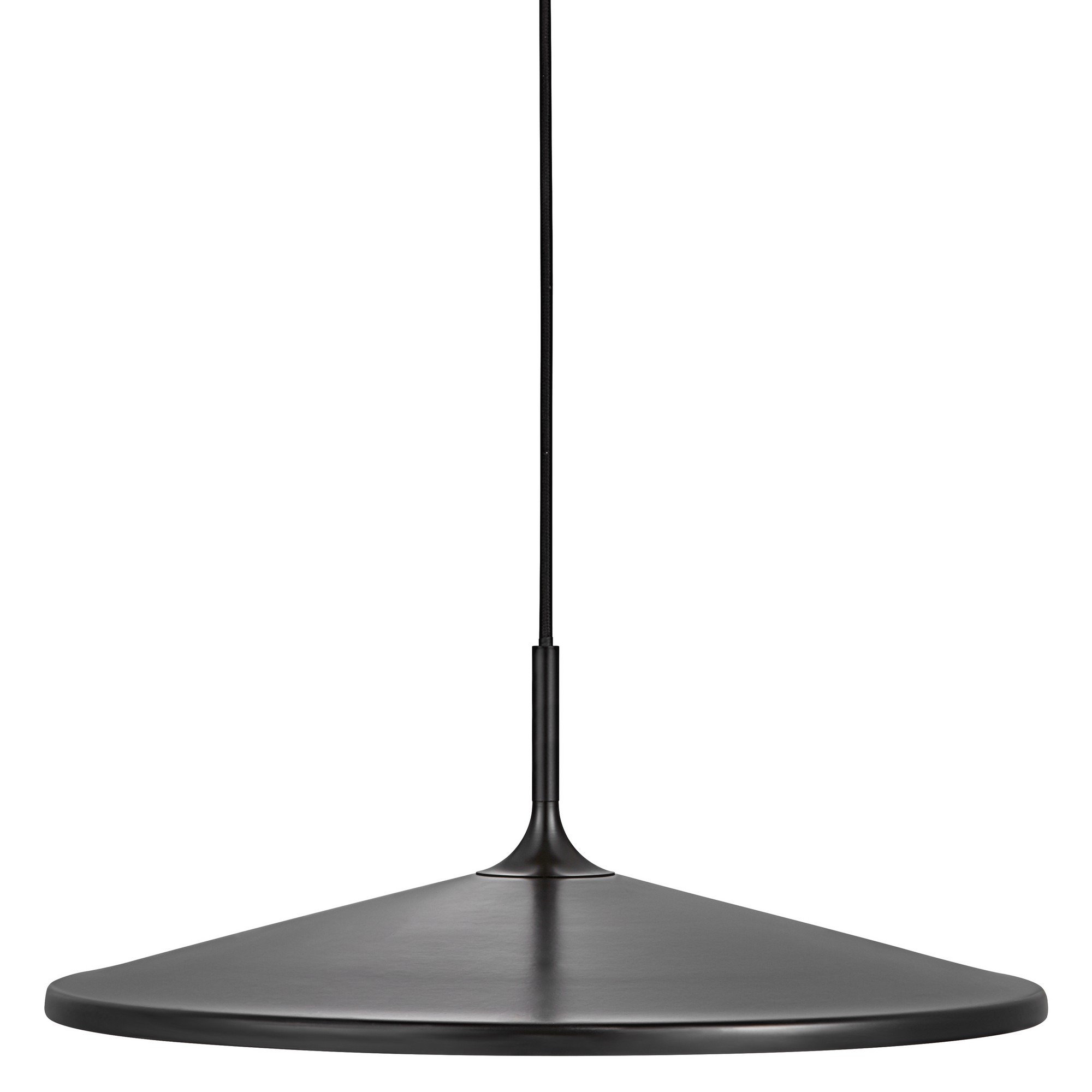 Suspension Balance base en métal noir avec abat-jour en forme de cymbale au design contemporain par Nordlux