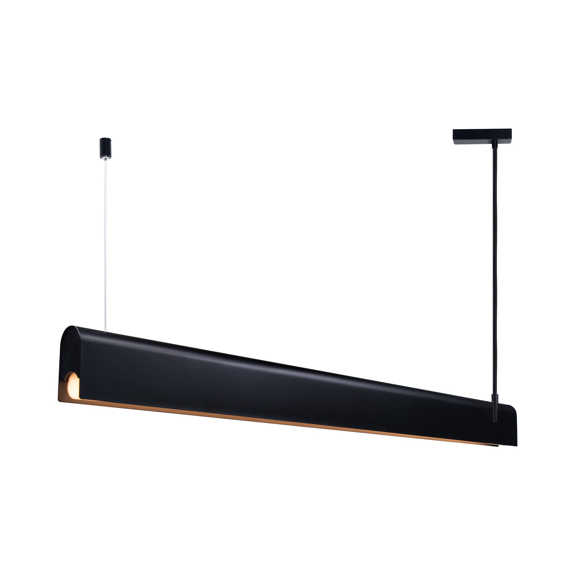 Suspension Beau base en métal avec abat-jour horizontale au design industriel par Design For the People