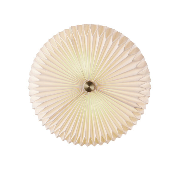 Plafonnier / Applique Belloy base en métal avec abat-jour en papier rétro plissé au design contemporain par Nordlux