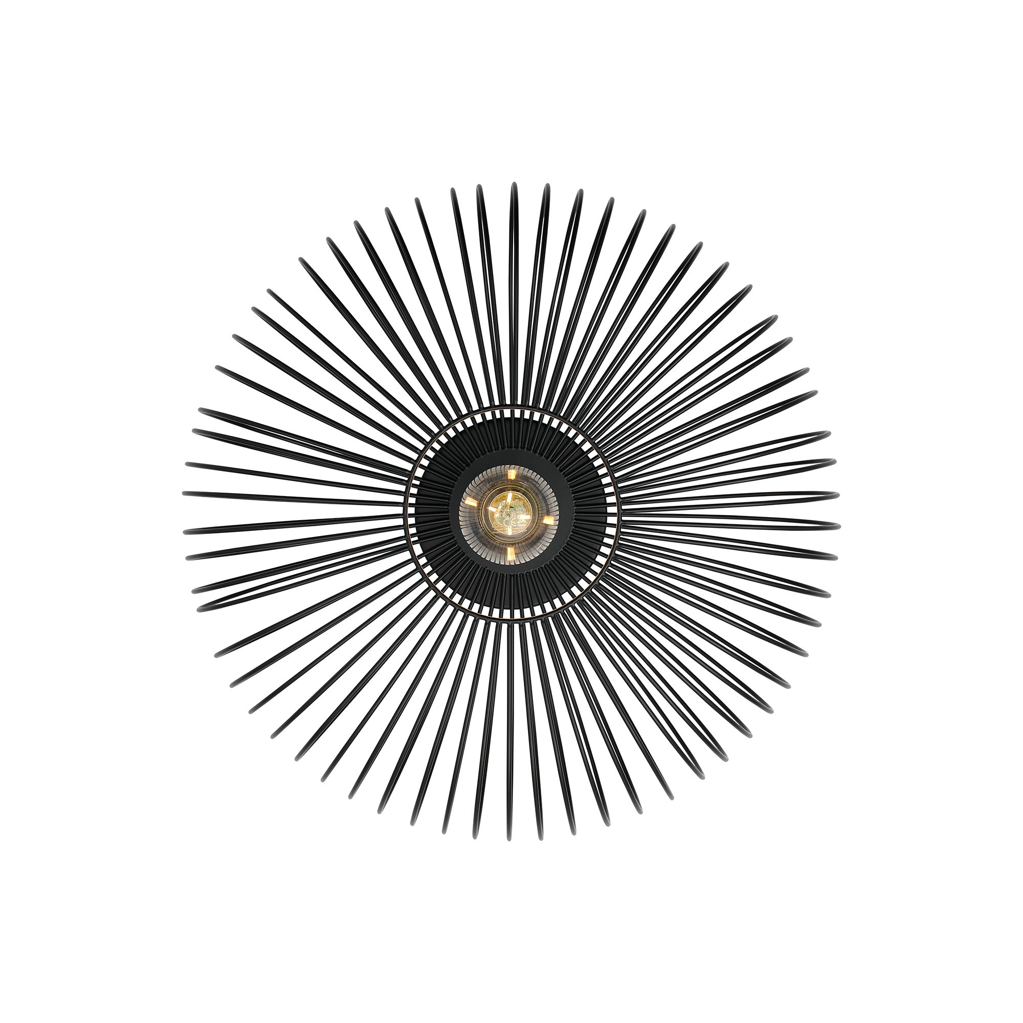 Plafonnier Beroni base en métal avec abat-jour en fils métalliques courbés au design contemporain par Nordlux
