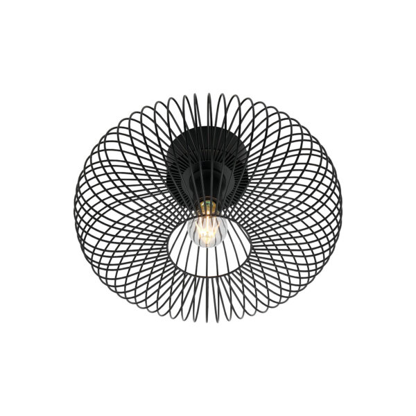 Plafonnier Beroni base en métal avec abat-jour en fils métalliques courbés au design contemporain par Nordlux