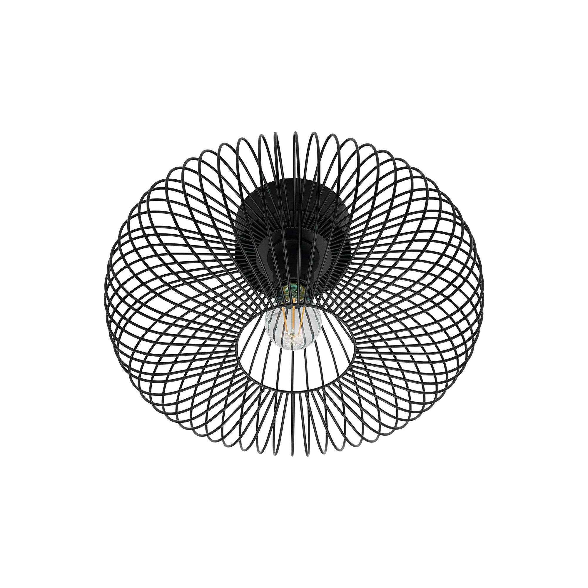 Plafonnier Beroni base en métal avec abat-jour en fils métalliques courbés au design contemporain par Nordlux Plafonnier Beroni base en métal avec abat-jour en fils métalliques courbés au design contemporain par Nordlux