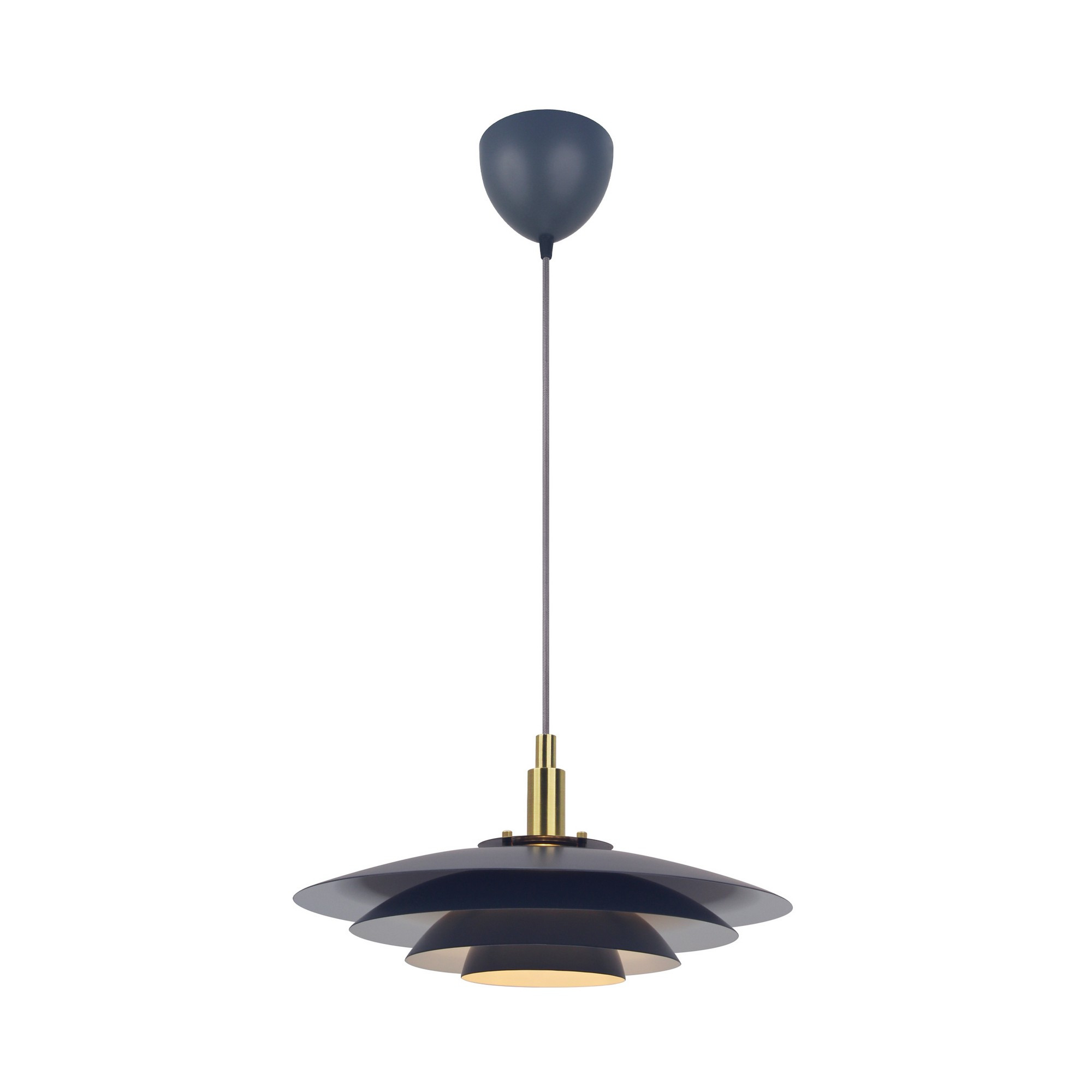 Suspension Bretagne base en métal avec abat-jour multicouches au design contemporain par Nordlux